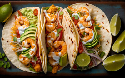 Spicy Lime Shrimp Tacos with Fresh Toppings